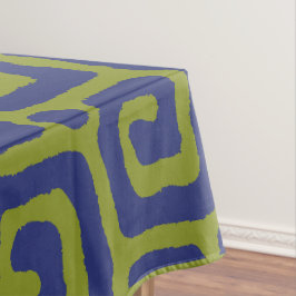 Toalha De Mesa Padrão abstrato verde oliva e azul
