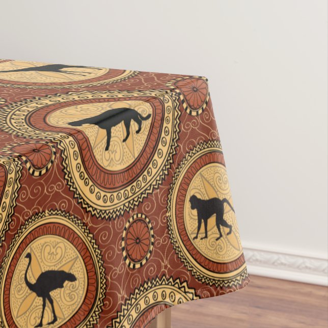 Toalha De Mesa Padrão Africano de Animais (Posição Original)