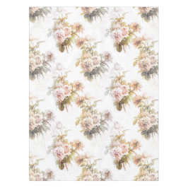 Toalha De Mesa Padrão antigo de buquê rosa-rosa