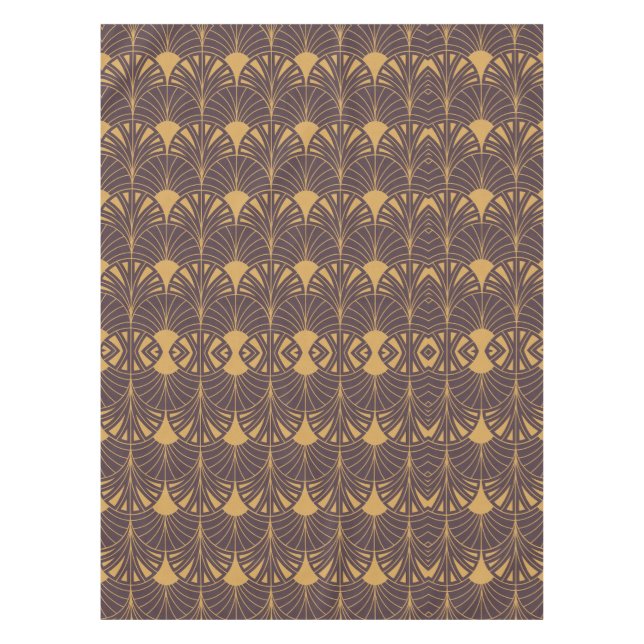 Toalha De Mesa padrão Art Deco com motivos em forma de leque  (Frente)