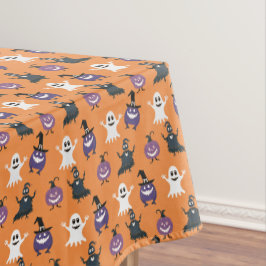 Toalha De Mesa Padrão Assustador de Halloween Em Um