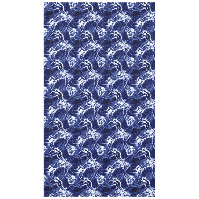 Toalha De Mesa Padrão azul espiralado  (Frente)