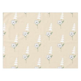 Toalha De Mesa Padrão Botânico Boêmico Floral Beige