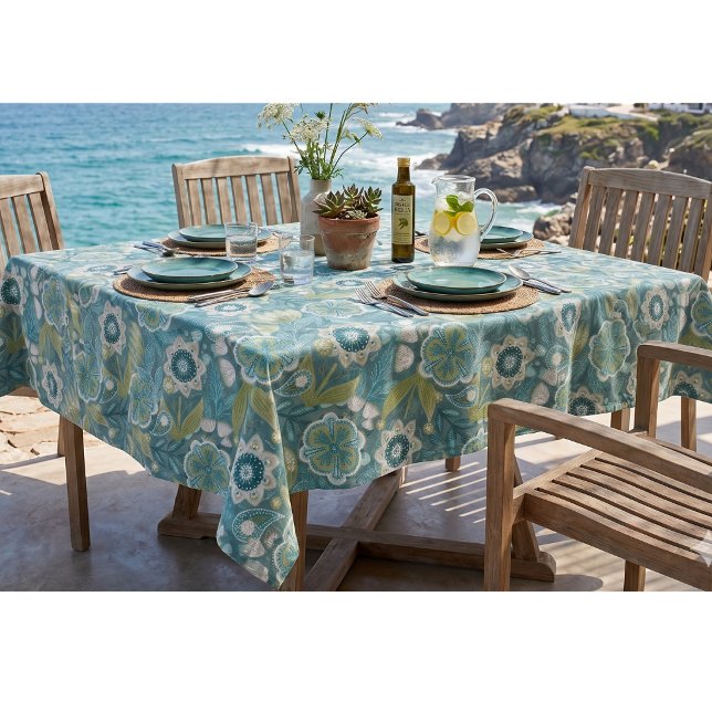Toalha De Mesa Padrão Botânico Boho Floral (Criador carregado)