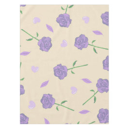 Toalha De Mesa Padrão Botânico do Boho Rosa púrpura bege
