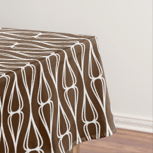 Toalha De Mesa Padrão Branco castanho moderno