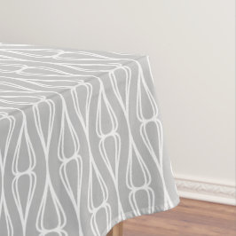 Toalha De Mesa Padrão Branco da Cinza Moderna