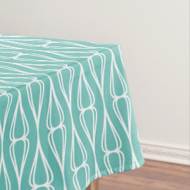 Toalha De Mesa Padrão Branco moderno de Aqua