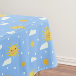 Toalha De Mesa Padrão Céu Nublado de Sol Cuto