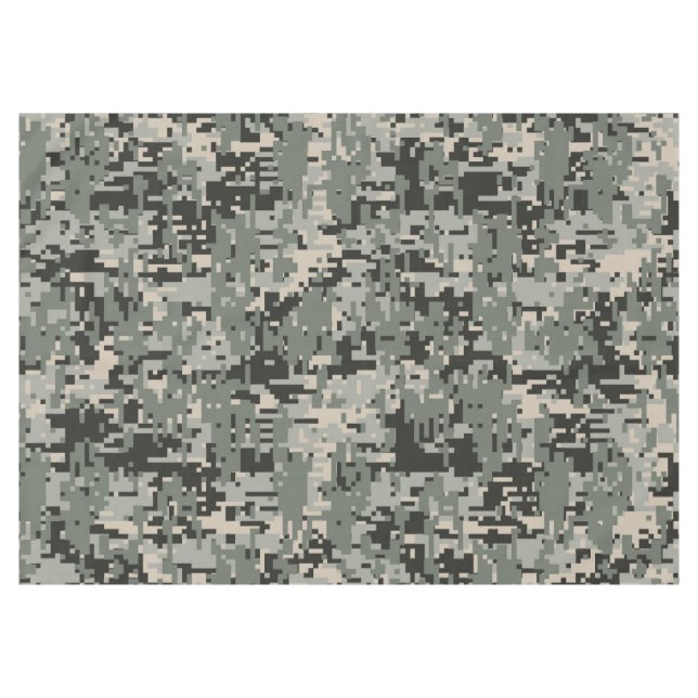 Toalha De Mesa Padrão Clássico da Camo Digital Militar (Frente (Horizontal))
