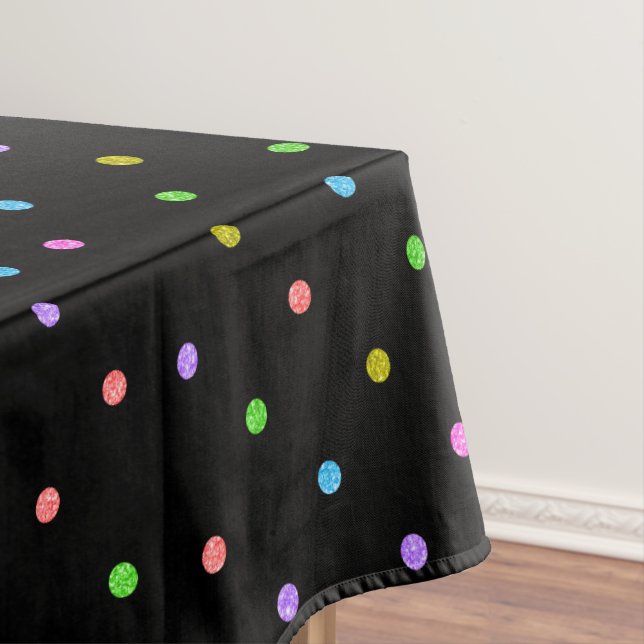 Toalha De Mesa Padrão Colorido de Polkadots (Posição Original)