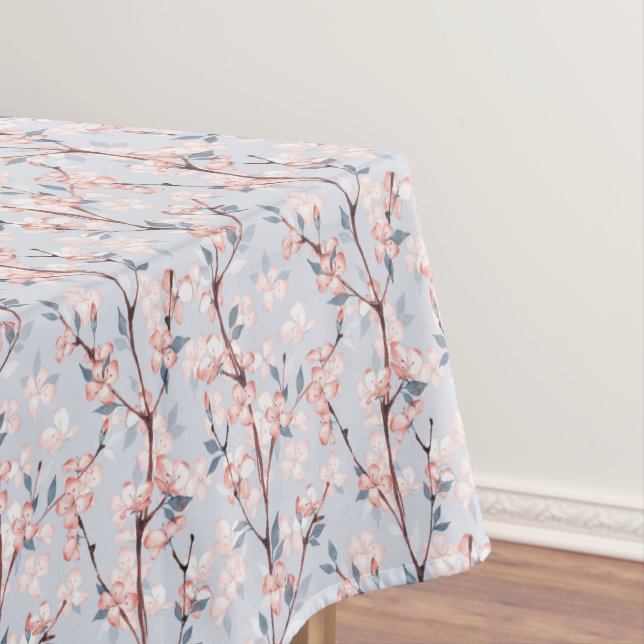 Toalha De Mesa Padrão com delicadas flores de primavera sakura (Posição Original)