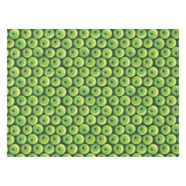 Toalha De Mesa Padrão com Maçãs Verdes (Frente (Horizontal))