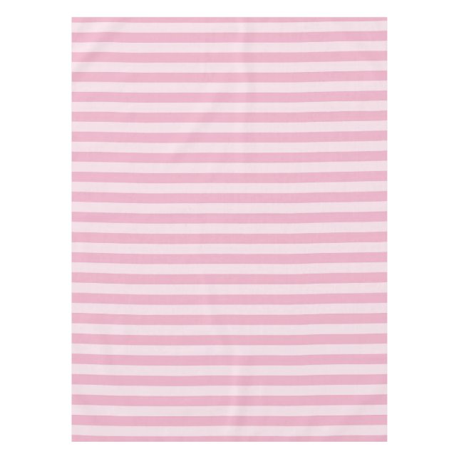 Toalha De Mesa Padrão contínuo de listras rosa (Frente)