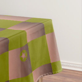 Toalha De Mesa Padrão controlado em castanho e verde-oliva