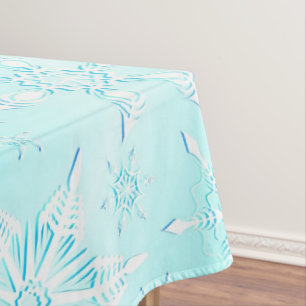 Toalha De Mesa Padrão Crystal Snowflakes