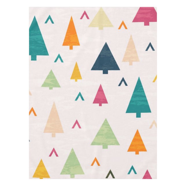 Toalha De Mesa Padrão da árvore de Natal (Frente)