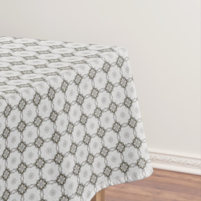 Toalha De Mesa Padrão da Praça do Diamante com cinza (Posição Original)