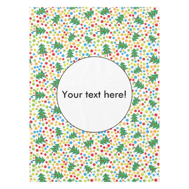 Toalha De Mesa Padrão das árvores de Natal (Frente)