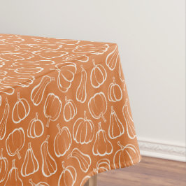 Toalha De Mesa Padrão de Abóbora Laranja Decoração de Outono Hall