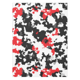 Toalha De Mesa Padrão De Abstrato Branco E Preto Vermelho Cristal