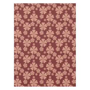 Toalha De Mesa Padrão de Abstrato Floral Mudado Castanho