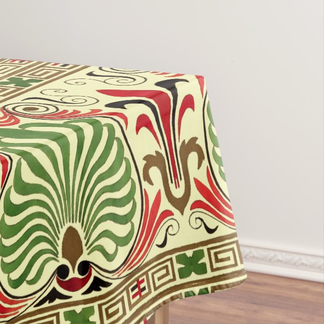 Toalha De Mesa Padrão de Amizade Grego Vintage (Posição Original)