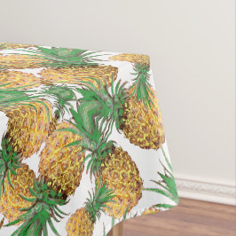 Toalha De Mesa Padrão de Ananás Estilizado Verde Pálido