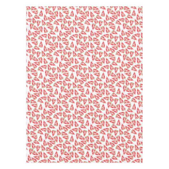 Toalha De Mesa Padrão de aquarela da melancia. Olá, verão! (Frente)