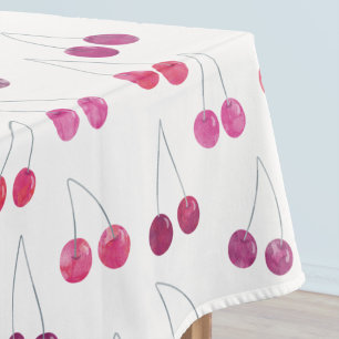 Toalha De Mesa Padrão de Aquarela de Cereja