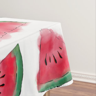 Toalha De Mesa Padrão de Aquarela Vermelhos Vermelhos de Verão