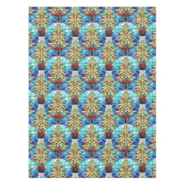 Toalha De Mesa Padrão de Árvore de Natal de Vidro Estreito