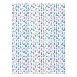 Toalha De Mesa Padrão de Árvore de Natal Moderno Violeta Azul