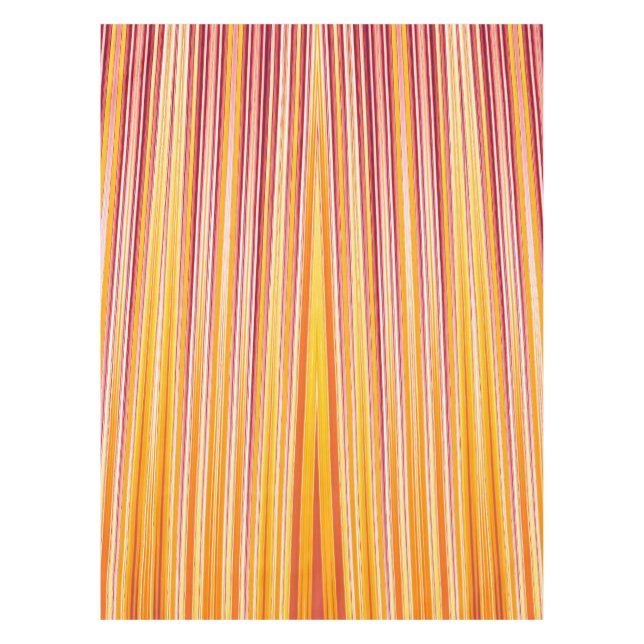 Toalha De Mesa Padrão de bandas laranja (Frente)