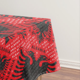 Toalha De Mesa Padrão de bandeira albanês 2