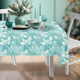 Toalha De Mesa Padrão de Berries de Folhagem de Natal Costeiro nº