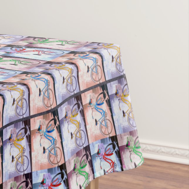 Toalha De Mesa Padrão de Bicicleta de Key West (Posição Original)