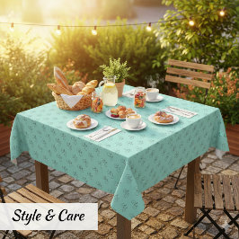 Toalha De Mesa Padrão de Bicicleta em Robin Ovo Azul Elegante