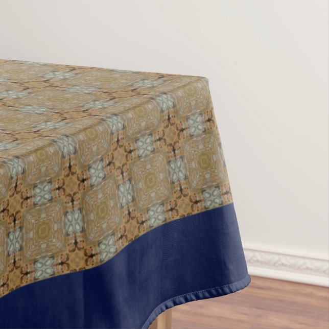Toalha De Mesa Padrão de bronzeamento e Azulejos de Cinza (Posição Original)