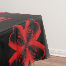 Toalha De Mesa Padrão de caleidoscópio de X e Quadrado Vermelho e