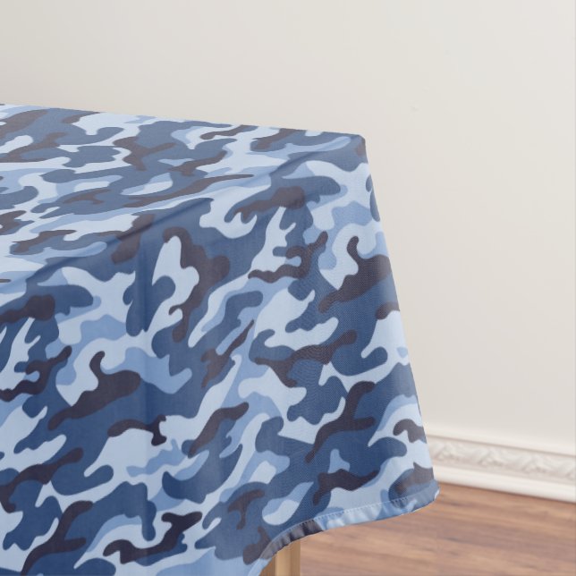 Toalha De Mesa Padrão de Camuflagem Azul Escuro (Posição Original)