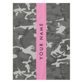 Toalha De Mesa Padrão de Camuflagem Cinza, Seu nome, Personalizar