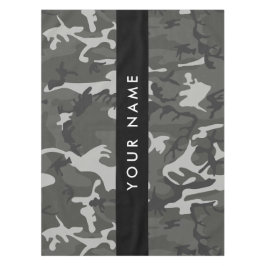 Toalha De Mesa Padrão de Camuflagem Cinza, Seu nome, Personalize