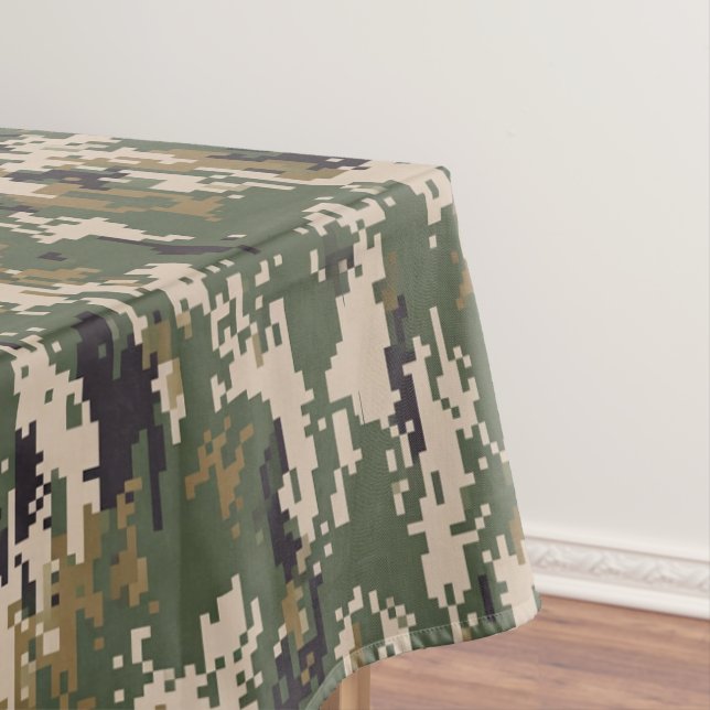 Toalha De Mesa Padrão de Camuflagem Digital Verde (Posição Original)