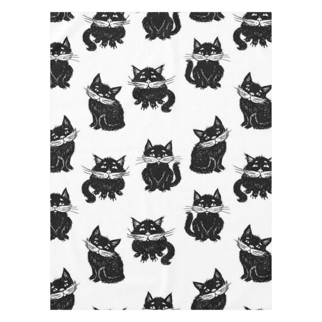 Toalha De Mesa Padrão de Cat (Frente)