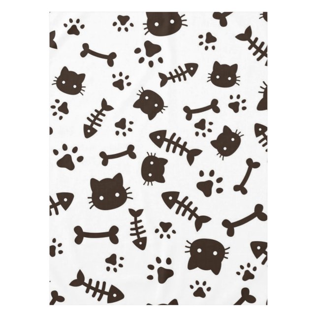 Toalha De Mesa Padrão de Cat (Frente)