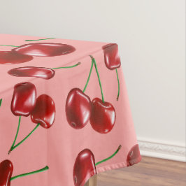 Toalha De Mesa Padrão de Cereja Vermelha Doce