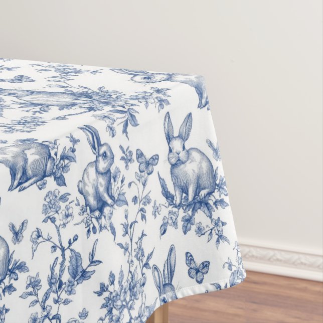 Toalha De Mesa Padrão de Chinoiserie dos Coelhos páscoas (Posição Original)