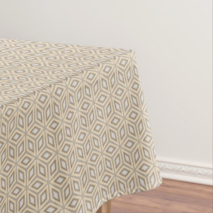 Toalha De Mesa Padrão de Cinza Chic Beige Taupe Brown Mandala