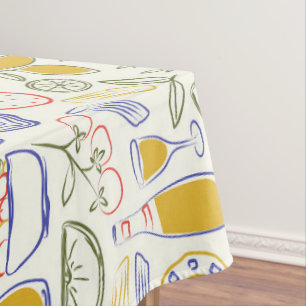 Toalha De Mesa Padrão de Comida Italiana